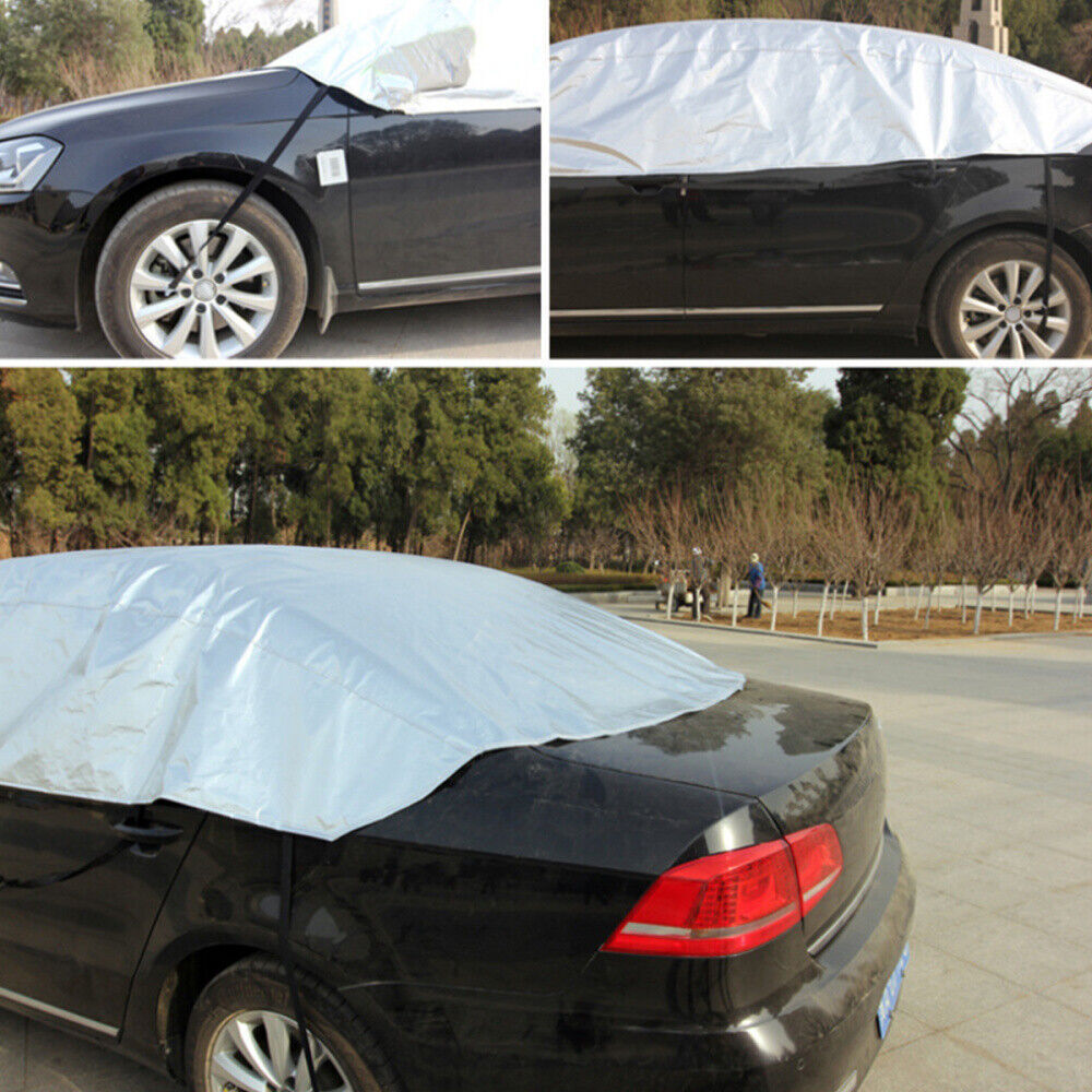 Half Car Cover Top Roof Sun UV Rain Protection Waterproof Outdoor Universal 190T