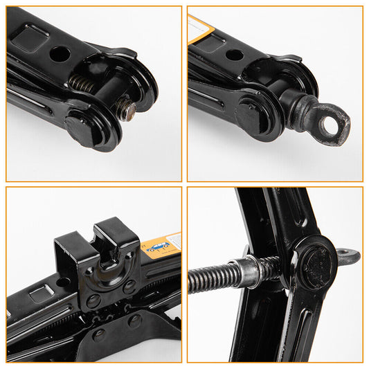 2.5 Ton Tonne Scissor Jack Lift Wind Up For Car Van Garage W Crank Speed Handle