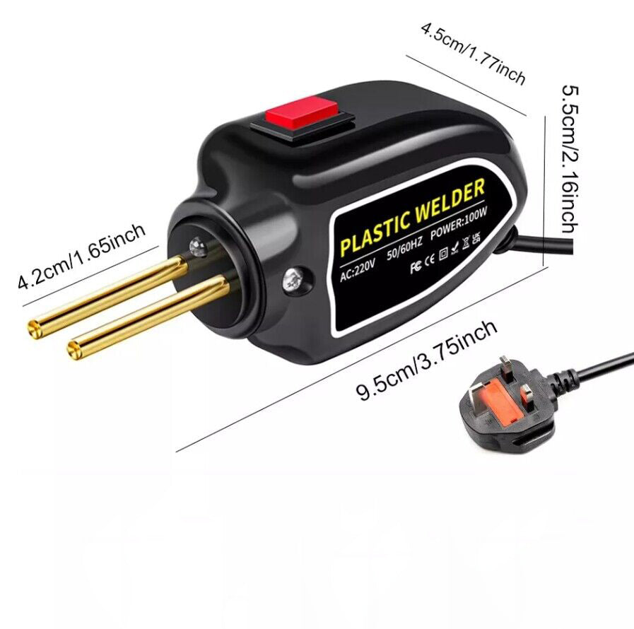 1OO W Plastic Welder Bumper Repair Kit Hot Stapler Plastic Welding Machine Car