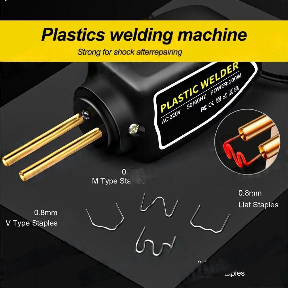 1OO W Plastic Welder Bumper Repair Kit Hot Stapler Plastic Welding Machine Car