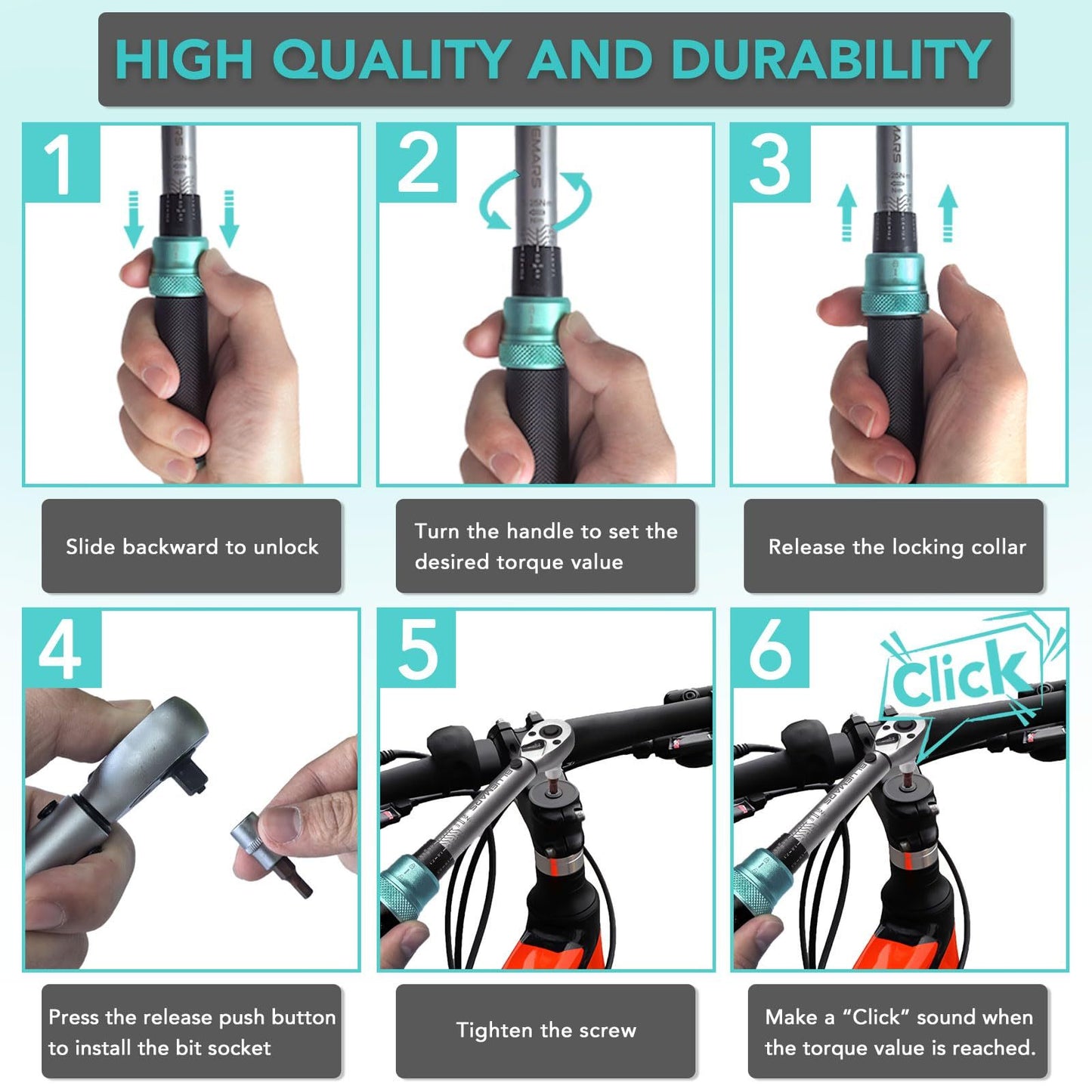 15-piece Bicycle Torque Wrench Set