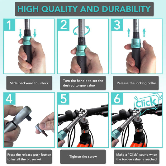 15-piece Bicycle Torque Wrench Set
