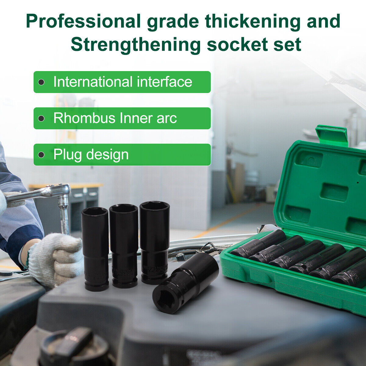 10x Deep Impact Socket Set 1 2 Drive Long Reach Thin Wall Metric Socket 10-24mm