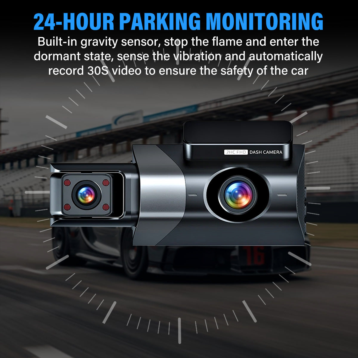 Dashcam - 3-inch Three-recorder