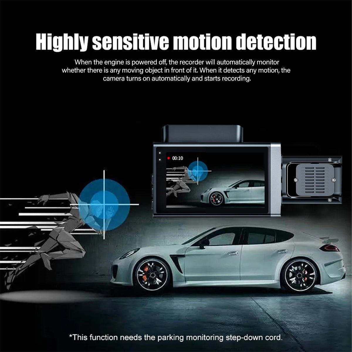 Dashcam - 3-inch Three-recorder