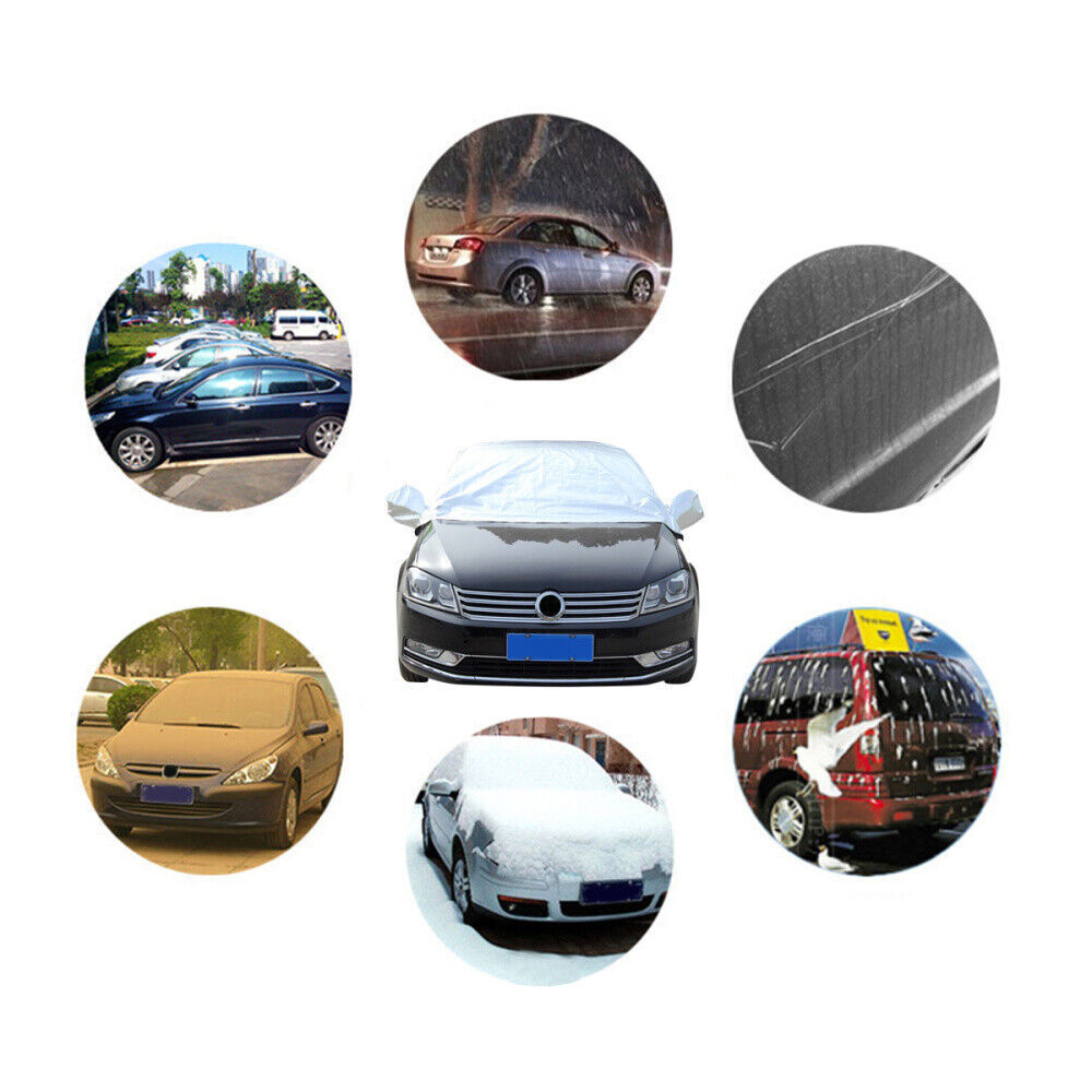 Half Car Cover Top Roof Sun UV  Rain Protection Waterproof Outdoor Universal 190T